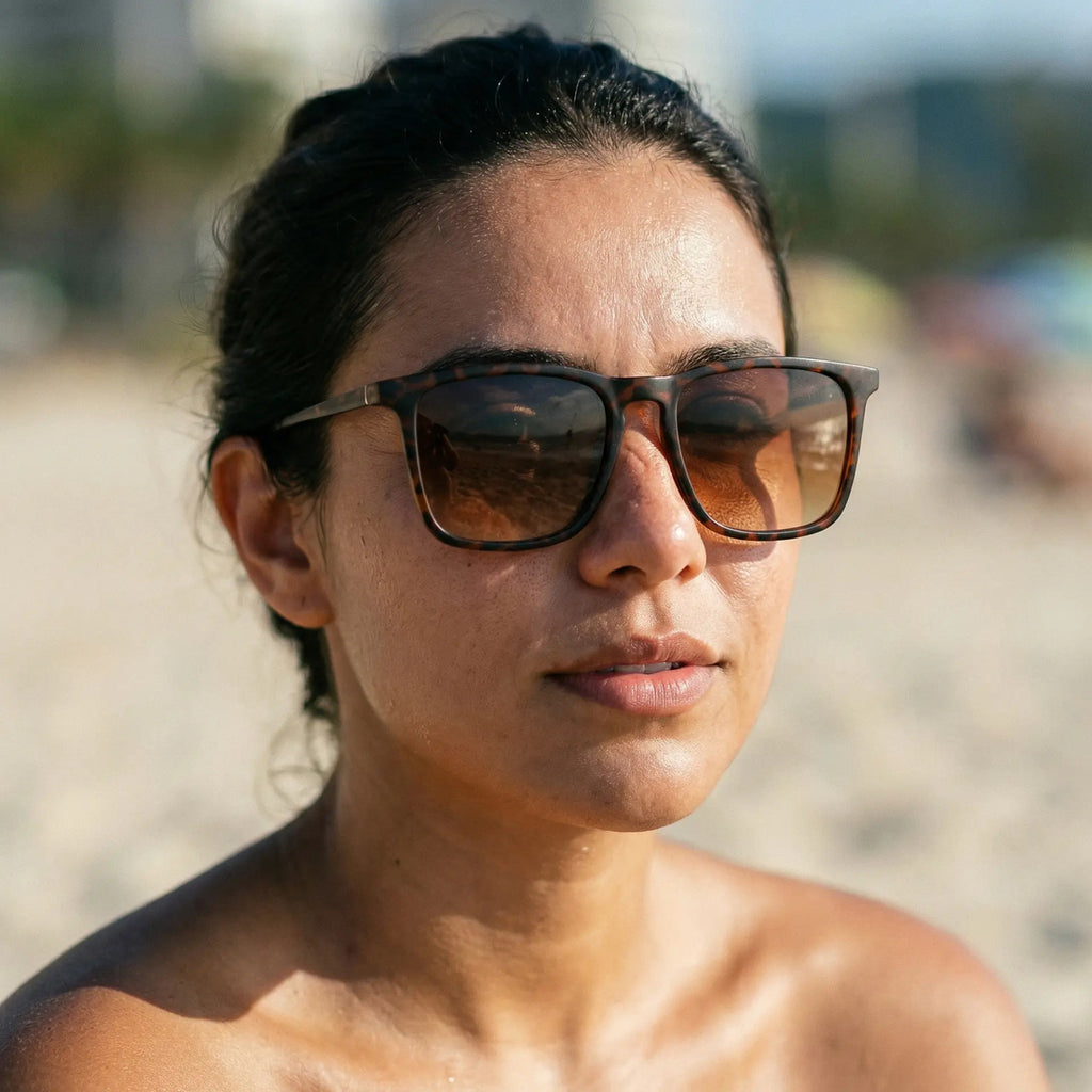 Oculos De Sol Havanna Ambar Tr90 Uv400 Polarizado Unissex