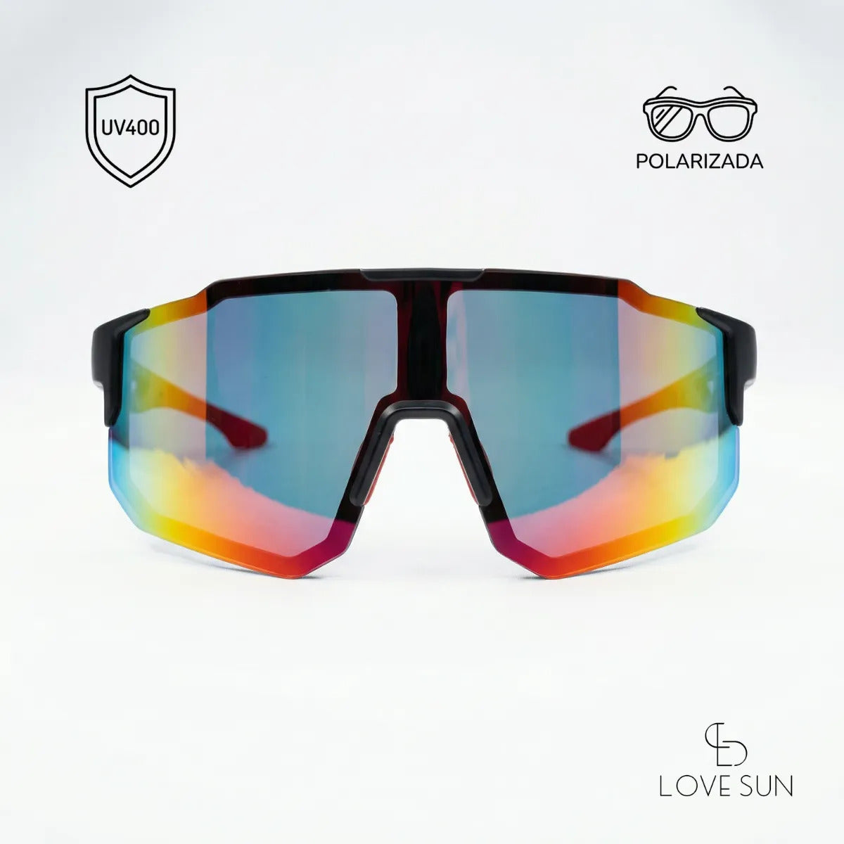 Óculos Ciclismo Esportivo Uv400 Azul Laranja Lovesun