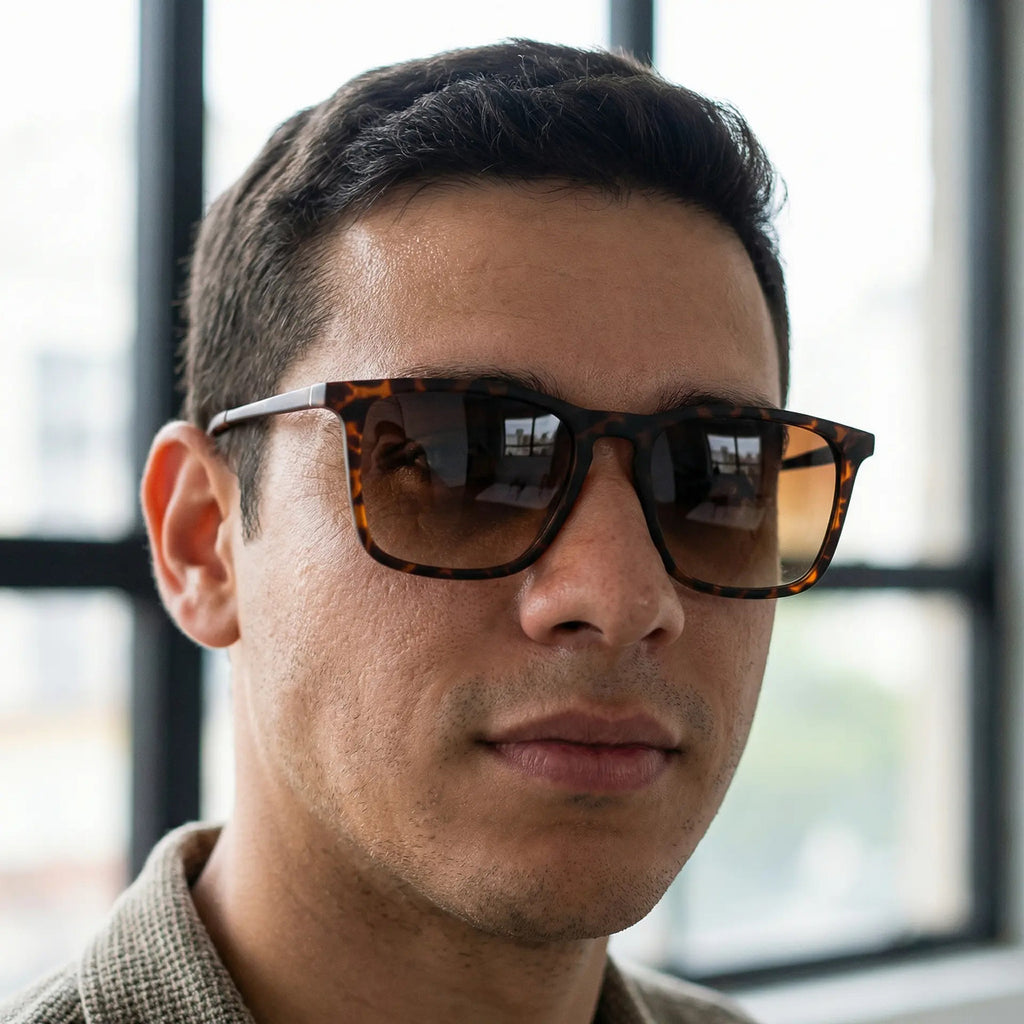 Oculos De Sol Havanna Ambar Tr90 Uv400 Polarizado Unissex