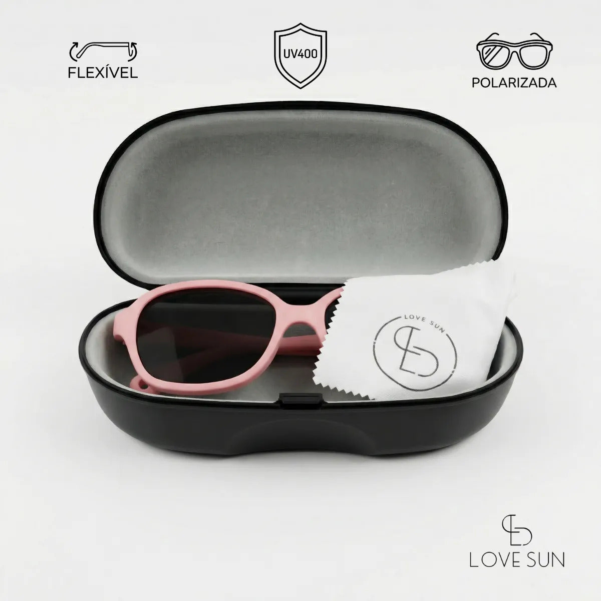 Óculos De Sol Softflex Kids Pinky-rosa Unissex