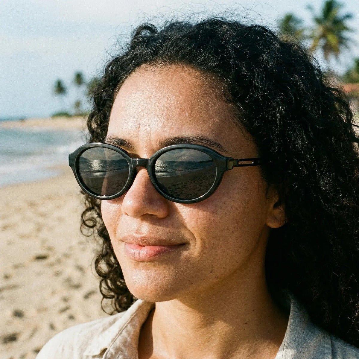 Oculos De Sol Cat Eyes Ambar - Sky- Lucid Uv400 Polarizado