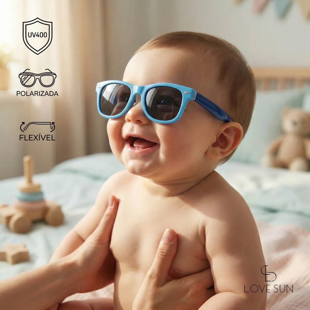 Óculos De Sol Softflex Kids Baby Blue Unissex