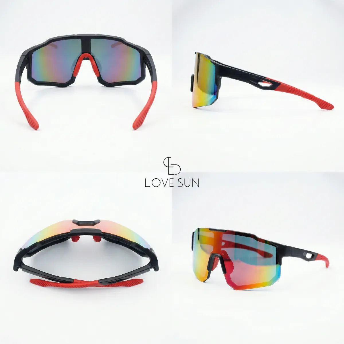 Óculos Ciclismo Esportivo Uv400 Azul Laranja Lovesun