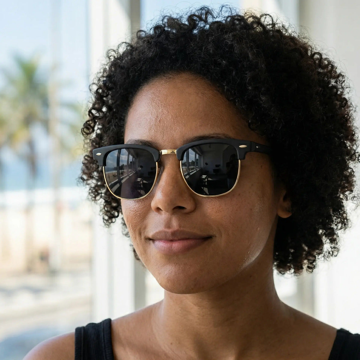 Oculos De Sol Aura Noir E Gold Uv400 Polarizado Unissex