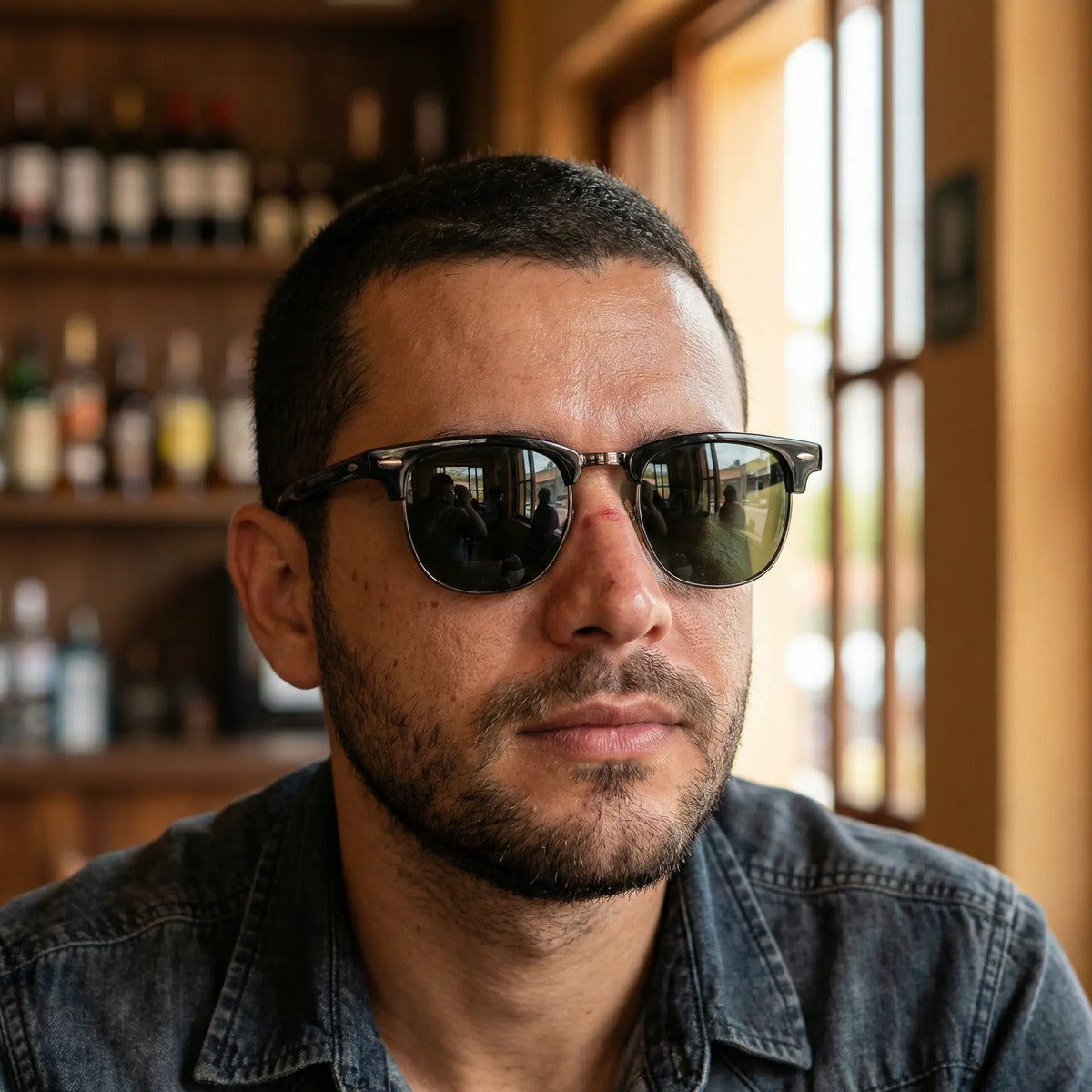 Oculos De Sol Aura Noir E Gold Uv400 Polarizado Unissex