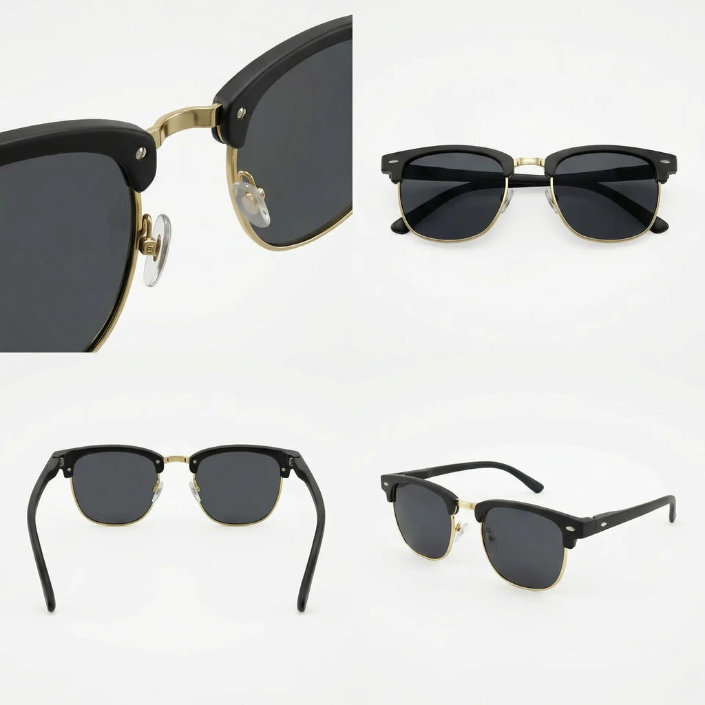 Oculos De Sol Aura Noir E Gold Uv400 Polarizado Unissex
