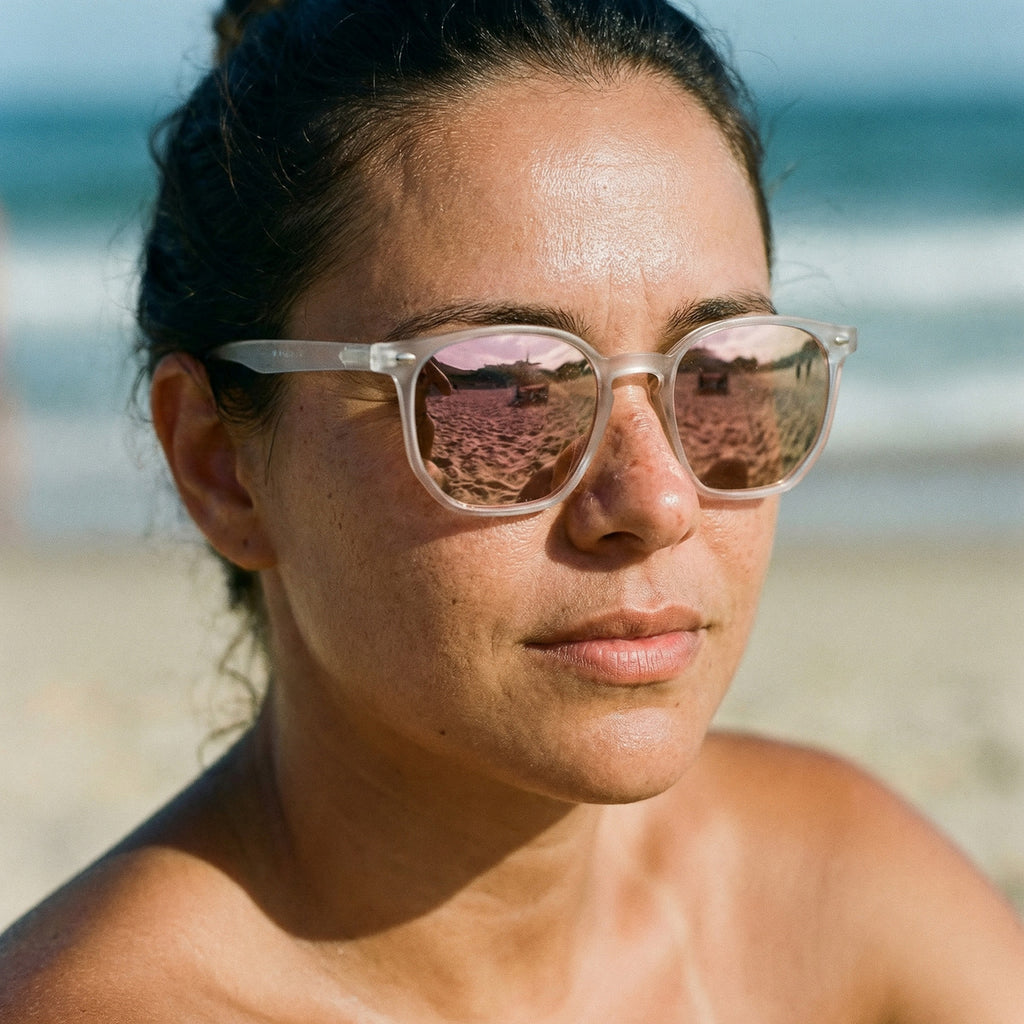 Oculos De Sol Lumina Cristal Lilac Uv400 Polarizado Unissex