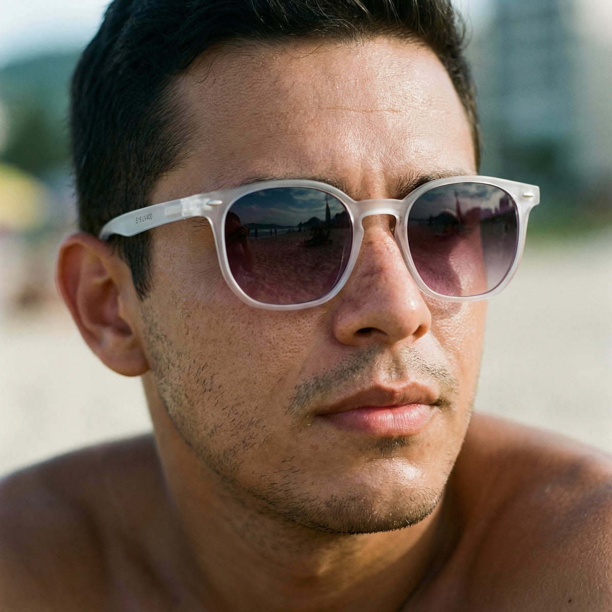 Oculos De Sol Lumina Cristal Lilac Uv400 Polarizado Unissex