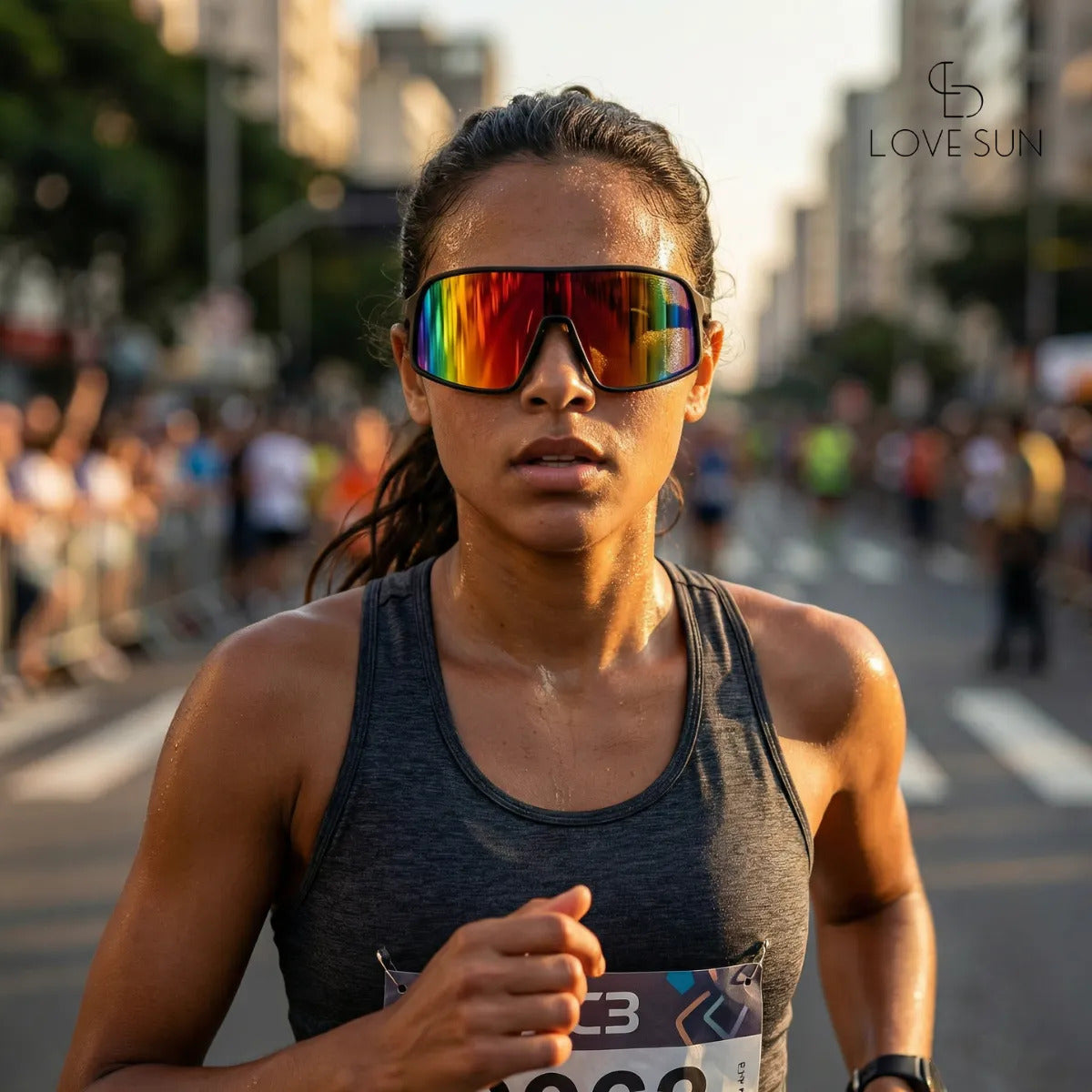 Óculos Ciclismo Esportivo Uv400 Espelhado Rainbow Lovesun