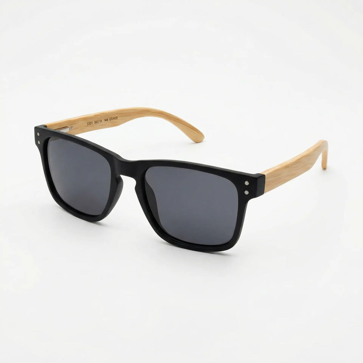 Oculos De Sol Wooden Noir E Bamboo Noir - Reflex Uv400