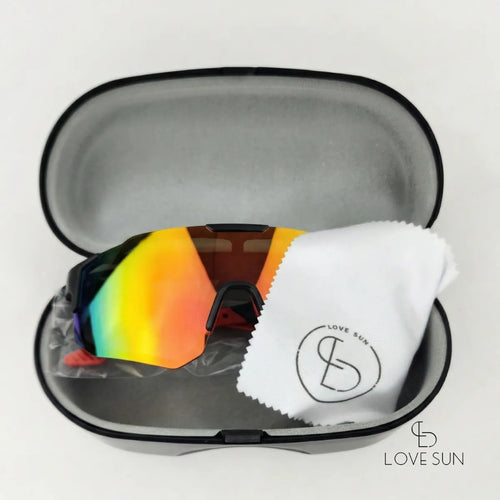 Óculos Ciclismo Esportivo Uv400 Azul Laranja Lovesun