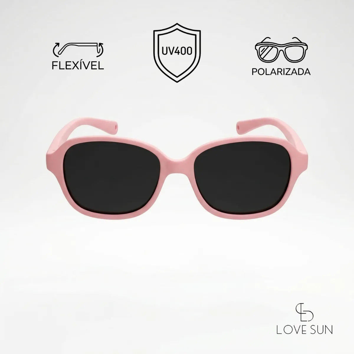 Óculos De Sol Softflex Kids Pinky-rosa Unissex