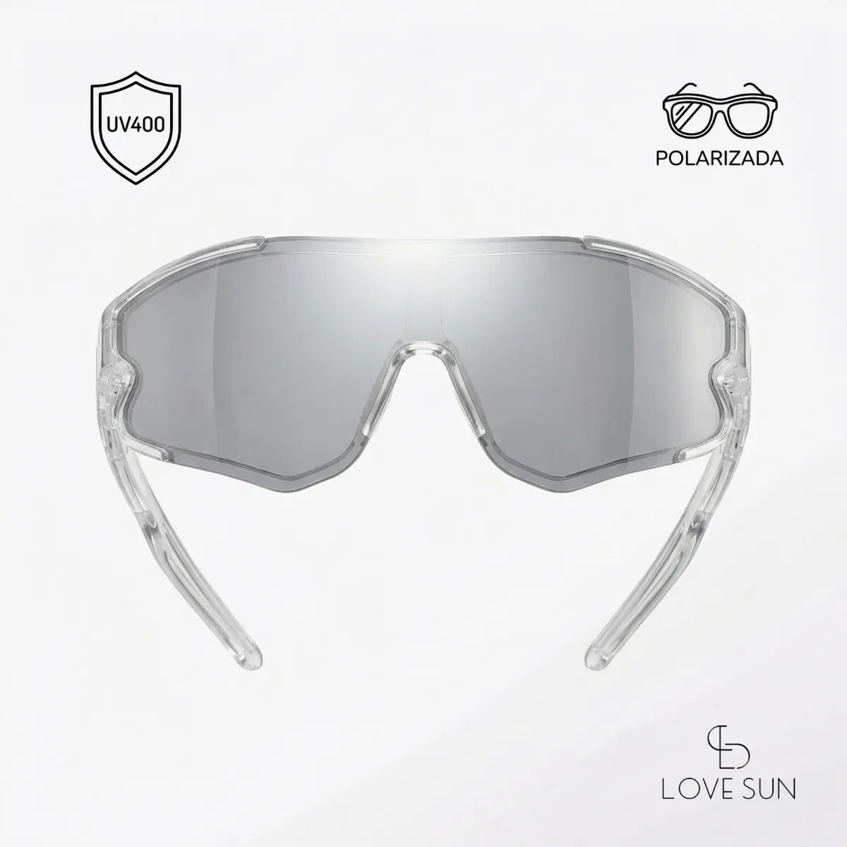 Óculos Ciclismo Esportivo Uv400 Violeta Prata Vermelho