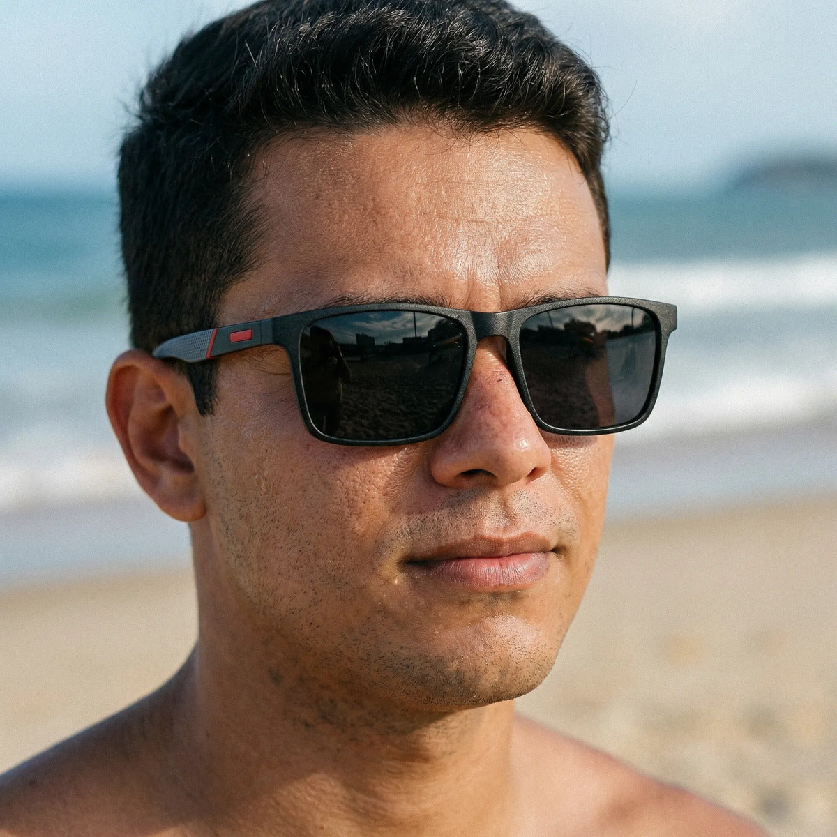 Oculos De Sol Triton Grey E Blue Uv400 Polarizado Unissex