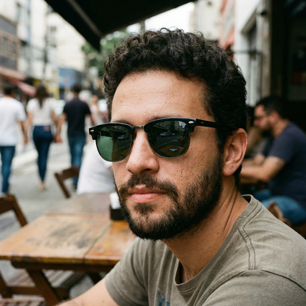 Oculos De Sol Aura Noir E Gold Uv400 Polarizado Unissex