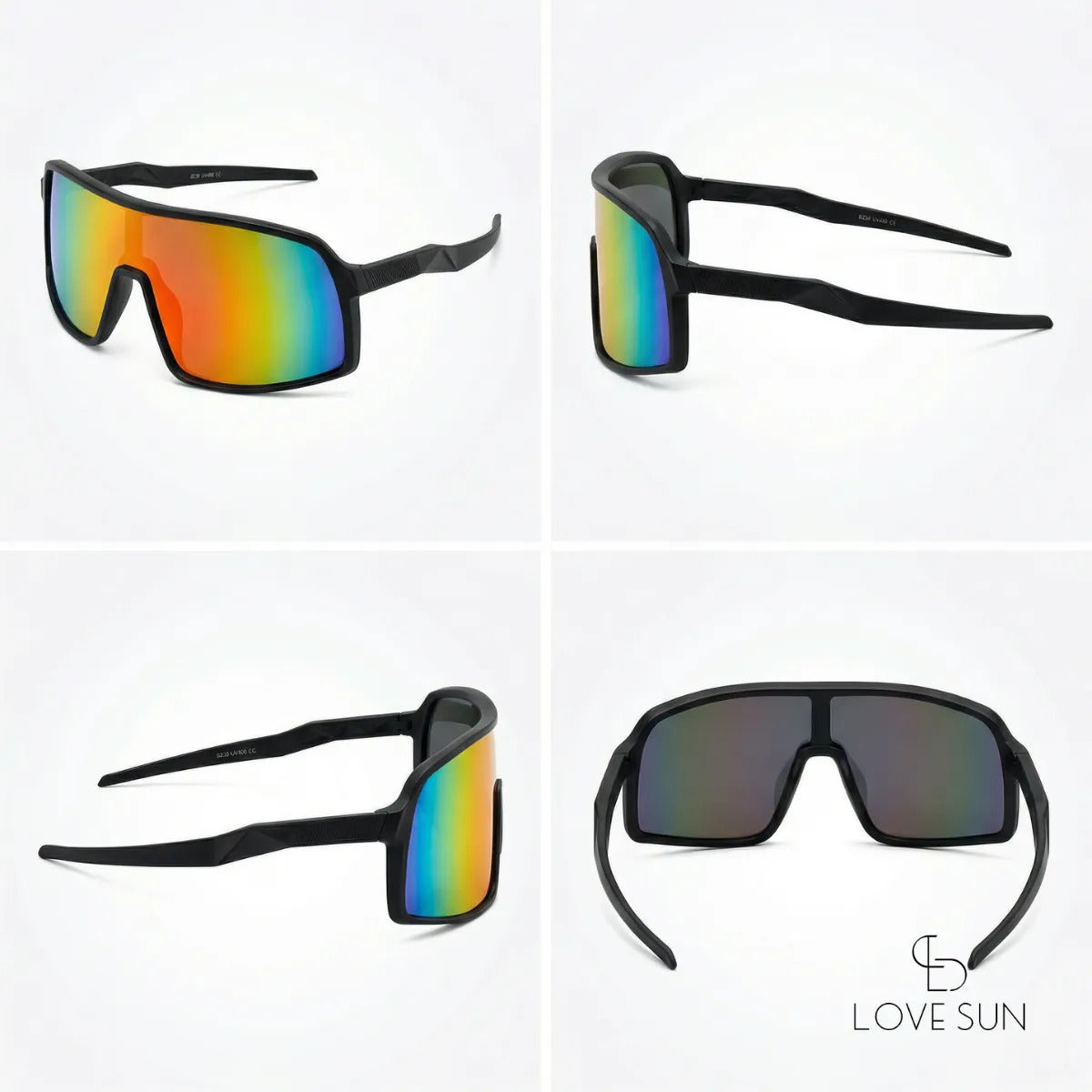 Óculos Ciclismo Esportivo Uv400 Espelhado Rainbow Lovesun