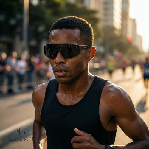 Óculos Ciclismo Esportivo Uv400 Espelhado Preto E Prata